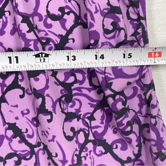 Athleta Women’s A-Line Mini Dress Faux Wrap V-Neck Cap Sleeve MP Purple - Picture 10 of 11